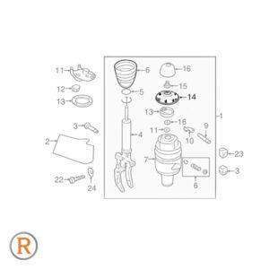 توپی سرکمک پورشه کاین مدل 2011 تا 2014
