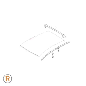 ریل سقف(روف ریل) سمت چپ پورشه ماکان مدل 2014 تا 2017 – 95B860025