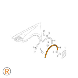 فلاپ دور گلگیر پورشه کاین مدل 2011 تا 2017 – 958559727119B9